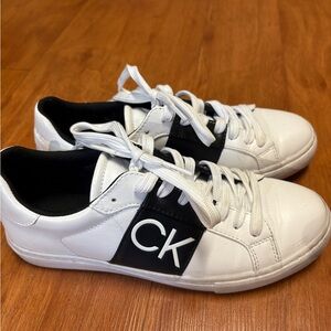 Calvin Klein White and Black Sneakers